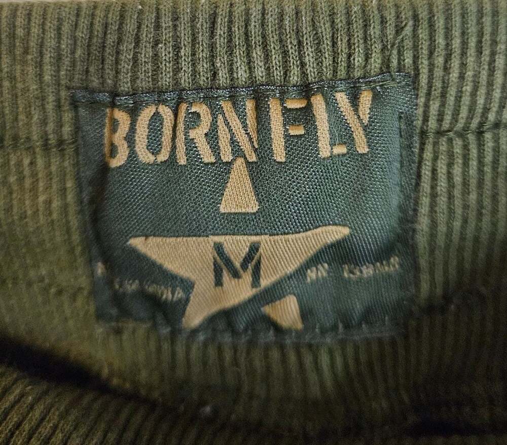 Born Fly Men's Green All-Over Print Logo Jogger Sweatpants Size M - Picture 3 of 4